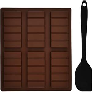 LEEWYOU Stampo Cioccolato in Silicone,Dubai Stampi per di Cioccolato con Linee Separatrici,Tavolette di Cioccolato fai da te,Stampo Cioccolato per Cioccolato Fondente,Torte,Cubetti di Ghiaccio