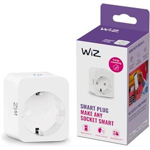 WiZ Smart Plug WiFi con Powermeter, Controllo tramite app o Controllo Vocale (Alexa, Apple HomeKit, Google Home)