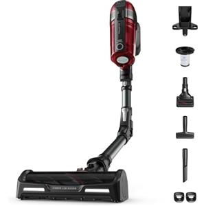 Rowenta X-Force 12.60 Animal Care, Aspirapolvere Senza Fili, 150 Air Watt, 45 min di Autonomia, Tecnologia Flex, Display di Controllo, Rosso & Grigio, RH98A8