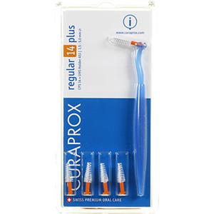 Curaprox Regular 14 Plus - Scovolino Interdentale con Setole in Nylon e Manico in Polypropylene, Confezione da 5 Pezzi
