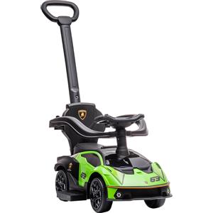 Easycomfort Lamborghini Macchina per Bambini 2 in 1, Macchinina a Spinta con Maniglione e Barriera di Sicurezza, Volante e Clacson, Verde