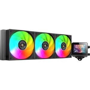 Mars Gaming ML-VISION360, Raffreddamento a Liquido AIO, TDP 600W, 3X Ventole ARGB con Nucleo in Rame e Alluminio FDB, Schermo LCD IPS 4:3 Rotazione a 360° e Software, Multisocket Universale, Nero