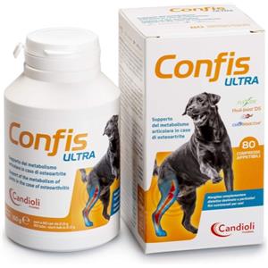 Candioli Confis Ultra - Integratore per Cani, 80 Compresse per il Supporto Articolare in Caso di Osteoartrite
