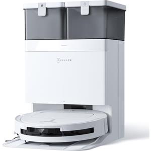 ECOVACS DEEBOT T50 OMNI Robot Aspirapolvere Lavapavimenti, 15000 Pa, Spazzola Laterale Estensibile e Lavapavimenti, ZeroTangle 2.0, lavaggio con acqua calda a 75 ℃, Ultrasottile 81 mm, Bianco