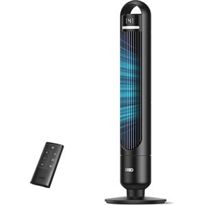 Dreo Ventilatore a torre silenzioso da 28 dB, distanza di lancio, 10 m, ventilatore con 6 livelli di velocità, 4 modalità, timer da 12 ore, oscillante a 90°, ventilatore a colonna per camera da letto