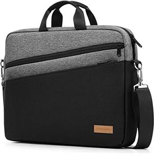 bagasin Borsa a Tracolla per PC, Borsa Messenger per Porta Laptop 15 15,6 16 Pollici, Custodia per PC Computer Portatile, Valigetta Tessuto Idrorepellente, Imbottita e Leggera
