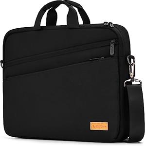 bagasin Borsa a Tracolla per PC, Borsa Messenger per Porta Laptop 15 15,6 16 Pollici, Custodia per PC Computer Portatile, Valigetta Tessuto Idrorepellente, Imbottita e Leggera