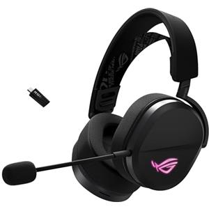 ASUS ROG Pelta, Cuffie da Gaming Senza Fili, Connessione 2.4GHz e Bluetooth, Audio Ampio, Autentico e Preciso, Driver Placcati in Titanio da 50mm, Per PC, Mac, PS, Switch, Android, Nere