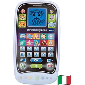 VTech Bit Smartphone, Telefono Educativo per Bambini, 10 Giochi e Attività, Smartphone Bambini con Riconoscimento Vocale e Display Retroilluminato, Lingua Italiana, Batterie Incluse, 2-6 Anni