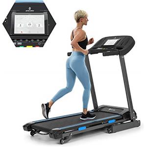 Capital Sports 2.0 - Tapis Roulant, Superficie: 42x120 cm (LxL), Velocità: Fino a 12 km/h, Motore 2,0 CV, LowNoise-FX Drive, 4P-AntiShock Suspension, Supporto Tablet, Nero