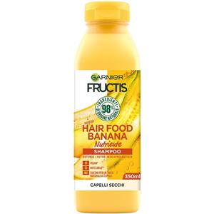 Garnier Fructis Hair Food Shampoo Nutriente alla Banana 350ml - Per Capelli Secchi, Formula Naturale e Senza Siliconi