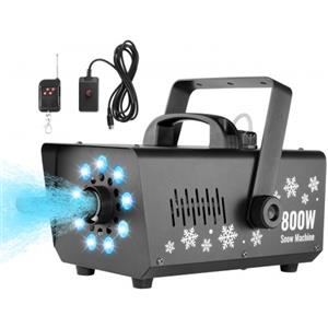 VEVOR Macchina per Neve 800 W, Macchina per Produzione di Neve Portatile Appesa Luce LED Serbatoio da 1 Litri, Macchina per Fiocchi di Neve con Telecomando, Macchina per Neve Finta per Feste Eventi