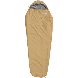 Lumaland Where Tomorrow, sacco a pelo piccolo e leggero, ultraleggero, 700 g, dimensioni ridotte 26 x 14 cm, termoregolazione ideale - 220 x 80 x 50 cm, per esterni, campeggio, campeggio - Curry