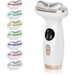 Mapille Massaggiatore Viso Elettrico, EMS Gua Sha per Viso con Vibrazioni Calore Freddo, 7 Modi in 1 Massaggiatore Viso Lifting, Dispositivo Elettrico Bellezza Guasha Viso per Lifting del Viso