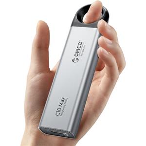 ORICO SSD Portatile 4TB, SSD Esterno fino a 800 MB/s, USB 3.2 Gen2, Design con Foro per Appendere, USB C e A 2 in 1 Cavo, Hard Disk Esterno per iPhone, Mac, PC e Smartphone - C10Max