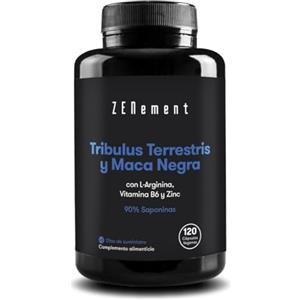 Zenement Tribulus Terrestris e Maca Nera, con L-Arginina, Zinco e Vitamina B6 - Formula per la Vitalità Maschile - 120 Capsule Vegane - Zenement