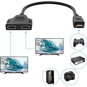 ZHITING HDMI 1 Maschio A Doppio HDMI 2 Femmina Y Splitter,Cavo HDMI Splitter 1080P,per lettori DVD HDTV LCD Monitor