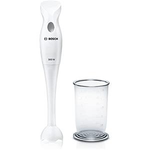 Bosch MSM6B150 Frullatore a immersione, 300W, Impugnatura ergonomica, Facile da usare e pulire, Lama acciaio inox, Piede frullatore anti schizzo, Bicchiere graduto incluso, Grigio