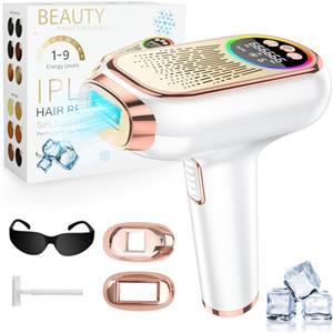 AOOWU Epilatore Luce Pulsata 3 in 1 HR/SC/RA, IPL Professionale Epilatore Laser, Dispositivi di Depilazione con 9 Livelli di Energia, 999,999 Flash, Epilatore a luce pulsata per Viso, Bikini, Corpo