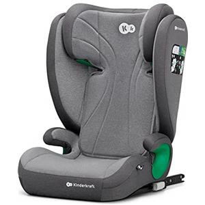 kk Kinderkraft Kinderkraft JUNIOR FIX2 I-SIZE Seggiolino auto 15-36 kg, Gruppo 2-3, 100-150 cm, con Isofix, Poggiatesta regolabile, Sistemi di sicurezza, Leggero, Grigio