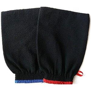 ISOYTERO Guanti esfolianti di qualità premium Una serie di 2 scrub per uomini e donne. Bra bagno doccia sauna Hammam Dead Pull Cellule rimodella