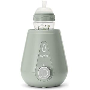 Nuvita Scaldabiberon Elettrico Casa e Auto - Riscaldamento Veloce, Scongelamento e Design Compatto - Sage Green