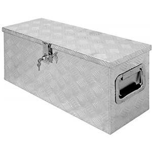 ECD Germany Baule Porta Attrezzi in Alluminio 73 x 24 x 32 cm Capacità 52 litri Cassetta per Utensili Valigia Porta Oggetti Valigetta Portautensili Scatola per Trasporto Resistente alla Corrosione