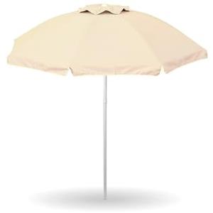 GARDENIA Ombrellone da Mare Spiaggia Giardino Diametro 200 con Palo 32mm Struttura Fibra di Vetro e Rivestimento Poliestere Anti UV Reflex Colore Ecru, 1104.0004