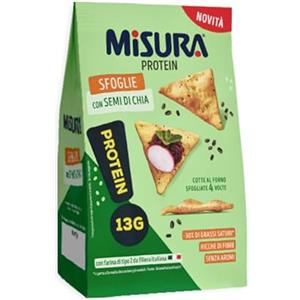 CAIYA Misura Sfoglie Protein Cracker con Olio Extra Vergine d'Oliva e Semi di Chia 170g