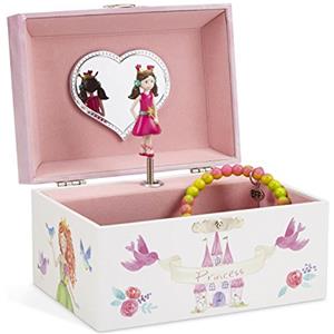 Jewelkeeper - Portagioie Musicale con Principessa delle Fate, Arcobaleno e Dettagli Dorati - Carillon Bambina con Melodia Il Danza della Fata Confetto di Tchaikovsky