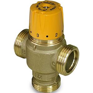 Generico Valvola miscelatrice termostatica solare da 3/4 M a tenuta piana, con funzione antiscottatura 30-65 °C (3/4 M)