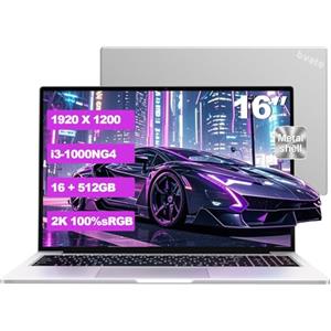 bvate PC Portatile Gaming 16GB RAM 512GB 1TB SSD Espansione Core i3 (fino a 3,2Ghz) Notebook 16 Pollici Computer Portatile 1920 * 1200 IPS UHD 5G WiFi con mouse & adesivi per tastiera Italiana-Argento