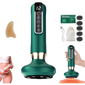 Izbdcy Velora Massaggiatore Anti Cellulite, Velora Beauty Massaggiatore Anti Cellulite per Pancia Schiena Vita Braccia Glutei, Massaggiatore Anticellulite Elettrico 12 Livelli Regolabili (Green)