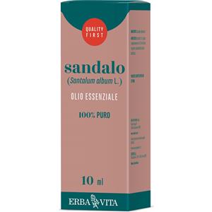 Erba Vita Olio Essenziale di Sandalo 100% Puro - 10 ml, Antibatterico e Calmante