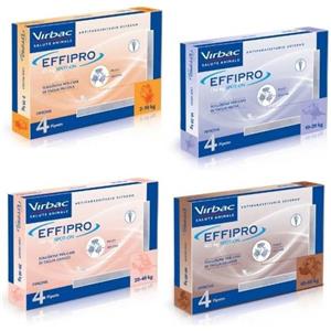 VIRBAC Effipro Spot-On Antiparassitario per Cani 20-40 Kg - 4 Pipette da 2,68ml con Fipronil