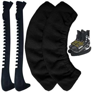 KLLJ Protezioni per Lame per Pattini da Ghiaccio,2 Paio Protezioni Elastiche per Pattini,Protezioni per Pattini Ghiaccio,Calza per Pattini Senior,Protettiva per Pattini da Hockey e Pattinaggio Artistico