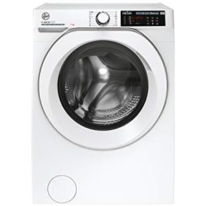 Hoover HW4 37AMC/1-S H-WASH 500 Lavatrice Smart 7 Kg, 1300 Giri, Wi-Fi + Bluetooth, Carica Frontale, Funzione Vapore, Motore Inverter, 60x45x85 cm, Bianco, Classe A [Classe di efficienza energetica A]
