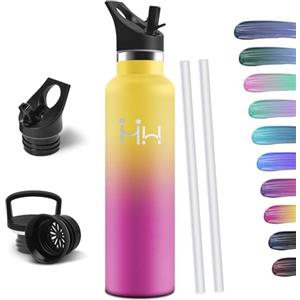 HoneyHolly Borraccia Termica 1 Litro, Senza BPA, Borraccia Termica, Sottovuoto a Doppia Parete, Bottiglia Termica, 18/8 Acciaio Inox, Borracce Termiche, Borraccia per Palestra, Sport, Bici