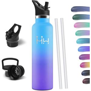 HoneyHolly Borraccia Termica 1 Litro, Senza BPA, Borraccia Termica, Sottovuoto a Doppia Parete, Bottiglia Termica, 18/8 Acciaio Inox, Borracce Termiche, Borraccia per Palestra, Sport, Bici