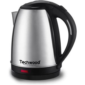 Techwood Bollitore in acciaio inox, 1,8 l, senza fili, potenza 1500 W