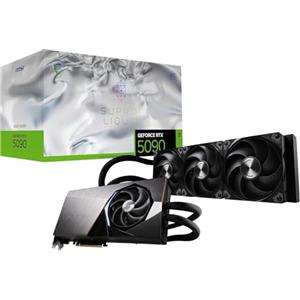 MSI NVIDIA GeForce RTX 5090 32G SUPRIM LIQUID SOC GDDR7 512bit, scheda video con frequenza di boost fino a 2580 MHz, PCIe Gen 5, DLSS 4, 3 porte DP 2.1, 1 porta HDMI 2.1, formato ATX