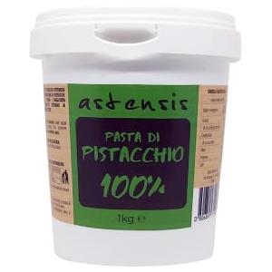 Astensis Pasta 100% di Pistacchio 1000g - Crema di Pistacchio Ottenuta per Raffinazione a Pietra di Pistacchi Scelti, Senza l'Aggiunta di Prodotti Estranei ai Pistacchi Stessi - 1 Kg