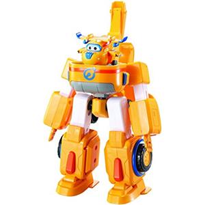 Super Wings Veicoli Macchinine Robot Transformers Donnie Aereo, Camion Giocattolo per Regalo Bambina 3 4 5 Anni, 18cm, Colore Giallo, One Size, EU720312