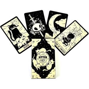 NOPKESV Tarocchi del gatto, carte con significati, parole chiave, elementi, pianeti, chakra, sì o no, toni, numerologia