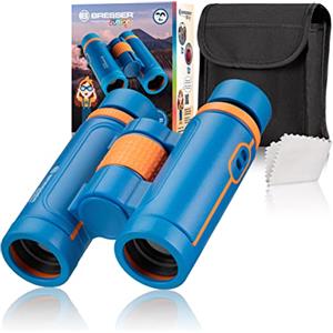 BRESSER JUNIOR - Binocolo 7x30 per bambini dai 6 anni, con bilanciamento delle diottrie e custodia per birdwatching ed escursioni