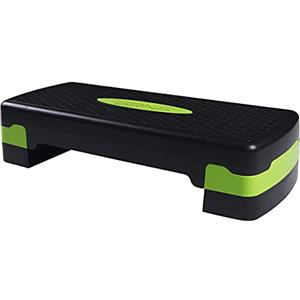 SportVida Stepper per Aerobica - Stepper per Allenamento a casa - Stepper Fitness - Attrezzi Fitness per Palestra - Step Bench Regolabile in Altezza - Molte Varianti (Verde 2 Altezze)