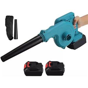 ClaShop Soffiatore Aspiratore Elettrico a doppia batteria 48V per foglie giardino velocità aria regolabile con sacca 2 Batterie