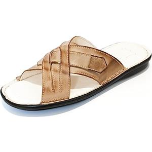 Kristian Shoes 022 - Ciabatte sandali aperte estive da uomo - in pelle - beige 45
