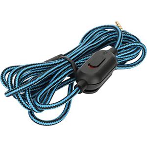 AYNEFY Cavo Audio di Ricambio per Cavo Aux, Cavo di Ricambio per Cavo Aux con Microfono in Linea e Controllo del Volume, Cavo di Ricambio per Cuffie da Gioco Compatibile con G (Blu)