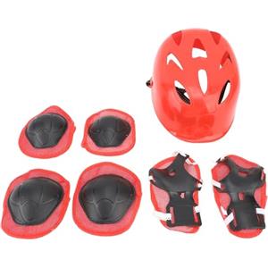 VBESTLIFE Set Casco da Bici per Bambini con Ginocchiere Gomitiere Protezioni per le Mani, Regolabile e Traspirante Set Casco da Bici per Bambini Utilizzo Versatile per Varie attività